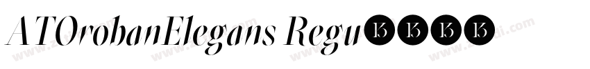 ATOrobanElegans Regu字体转换